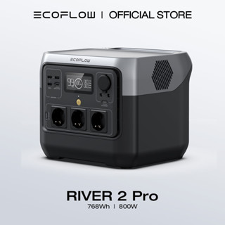 Ecoflow RIVER 2 Pro เครื่องกําเนิดไฟฟ้าพลังงานแสงอาทิตย์ 768 Wh LiFeP04 ชาร์จเร็วใน 70 นาที ซ็อกเก็ต AC 3x800 W 3 ชิ้น สําหรับฉุกเฉิน