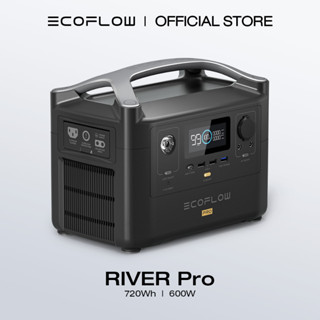 [ประเทศไทยจัดส่ง]EF ECOFLOW แบตเตอรี่แบบพกพา เครื่องสำรองไฟ RIVER Pro สถานีไฟฟ้าแบบพกพา 720Wh/600W 220V AC เอาท์พุต พลังอุปกรณ์ชาร์จ 0-80% ภา