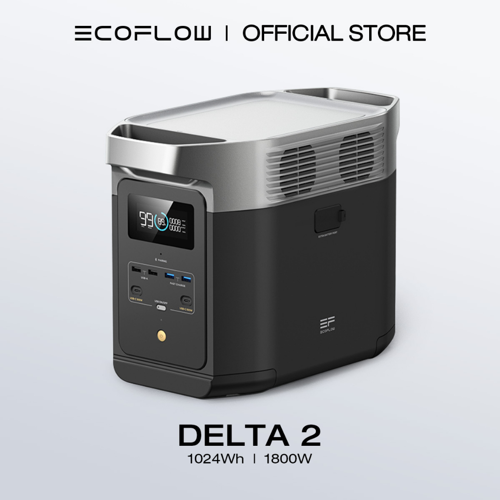 [ใหม่] Ef Ecoflow Delta 2 เครื่องกําเนิดไฟฟ้าพลังงานแสงอาทิตย์ แบบพกพา 1024Wh Lifepo4 ชาร์จเร็ว สําหรับบ้าน ตั้งแคมป์ และรถบ้าน