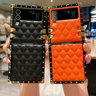 เคสโทรศัพท์มือถือหนัง pu กันกระแทก สําหรับ Samsung Galaxy Z Flip 4 3 5G