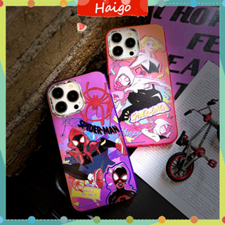 เคสโทรศัพท์มือถือ SPIDERMAN พลาสติกแข็ง ลายโลโก้ แฟชั่น สําหรับ iPhone14 13 12 Mini 11 PRO MAX 6 6s 7 8plus SE2 X XS XR XSMAX #HG6094