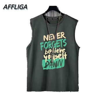 ❀ AFFLIGA ❀ เสื้อยืดแขนกุด ทรงหลวม ขนาดใหญ่ สไตล์เกาหลี แฟชั่นฤดูร้อน สําหรับผู้ชาย