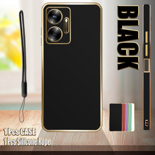 เคสชุบไฟฟ้า ขอบตรง พร้อมเชือกซิลิโคน สําหรับ Infinix Zero 20 X6821