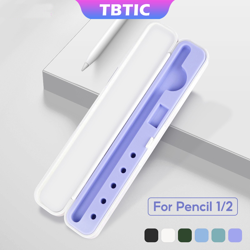 Tbtic เคสกล่องพลาสติก แบบพกพา สําหรับ Apple Pencil 1st 2nd Gen