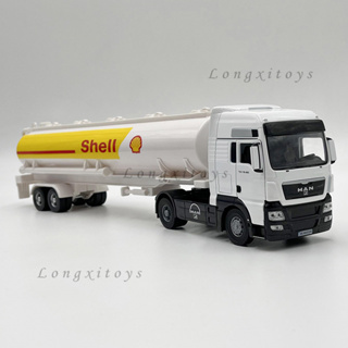 โมเดลรถบรรทุก 1:43 Diecast TGX 18.480 พร้อมรถแทรกเตอร์ถังน้ํามัน ขนาดเล็ก ของเล่นสําหรับเด็ก