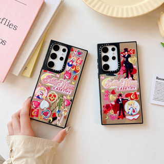 เคสกระจก ลายการ์ตูนเซเลอร์มูนน่ารัก สําหรับ เคส Samsung Galaxy s22 ultra s23 plus s23 ultra case