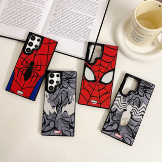 เคสกระจก ลายการ์ตูนสไปเดอร์แมน เวนอมน่ารัก สําหรับ เคส Samsung Galaxy s22 ultra s23 plus s23 ultra case