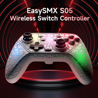 Easysmx TOP S - 05 เกมแพดบลูทูธไร้สาย 5.0 สําหรับ Switch Switch Lite Switch OLED Windows XP 10 7 8 8.1 Android IOS