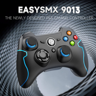 EasySMX ESM-9013 2.4G Wireless Controller with receiver Joysticks Dual Vibration TURBO for PS3/Android Phone Tablet/ Window PC (Black-Blue)