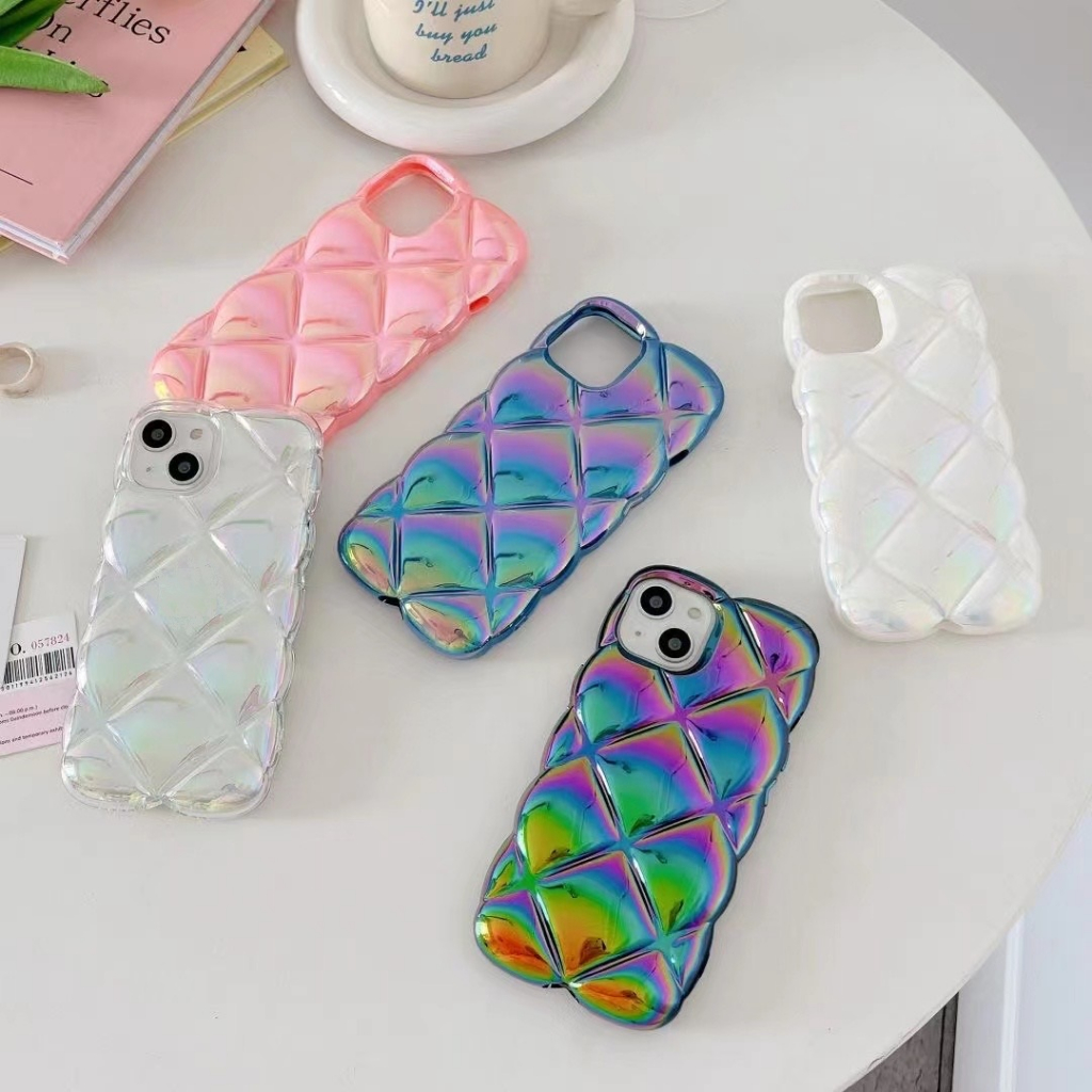 เคสโทรศัพท์มือถือ ชุบไฟฟ้า ประดับเพชร ลายสก๊อต หลากสี สําหรับ Iphone 15 14promax 13 pro max 12 pro max 11 PROMAX