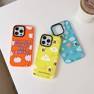 เคสโทรศัพท์มือถือแบบนิ่ม TPU ลายผึ้ง สีรุ้ง สําหรับ iphone11 12 13 14 pro promax