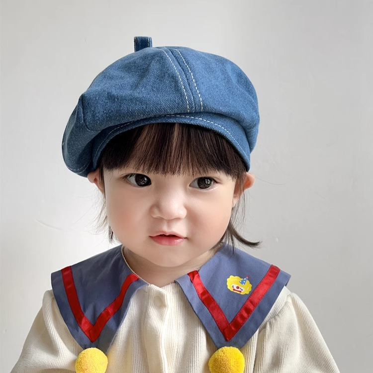 หมวกเบเร่ต์ สไตล์คาวบอย ญี่ปุ่น แฟชั่นฤดูใบไม้ผลิ และฤดูใบไม้ร่วง สําหรับเด็กผู้ชาย และเด็กผู้หญิง - รูปที่ 2