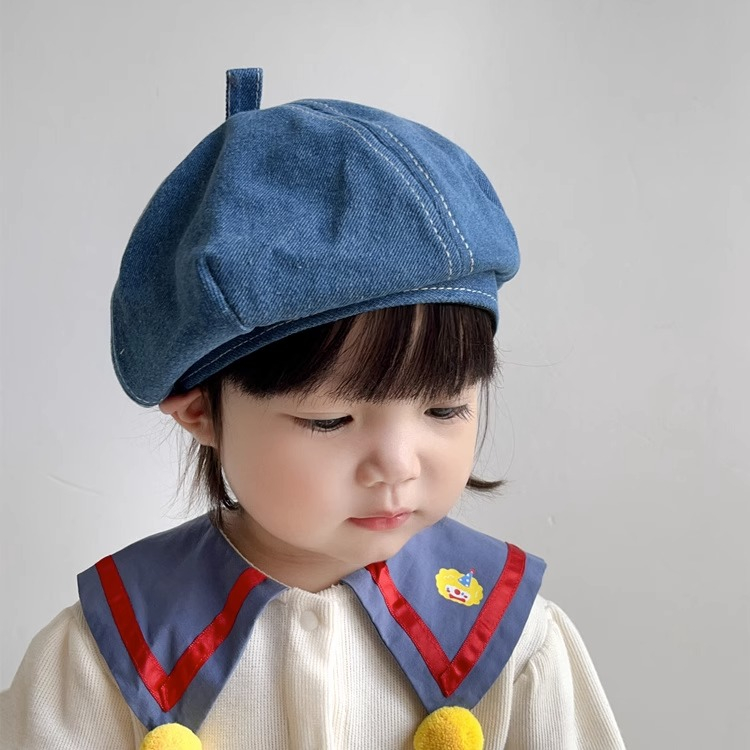 หมวกเบเร่ต์ สไตล์คาวบอย ญี่ปุ่น แฟชั่นฤดูใบไม้ผลิ และฤดูใบไม้ร่วง สําหรับเด็กผู้ชาย และเด็กผู้หญิง - รูปที่ 3