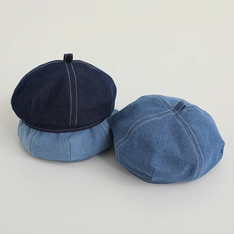 หมวกเบเร่ต์ สไตล์คาวบอย ญี่ปุ่น แฟชั่นฤดูใบไม้ผลิ และฤดูใบไม้ร่วง สําหรับเด็กผู้ชาย และเด็กผู้หญิง - รูปที่ 4