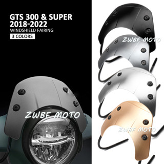 แฟริ่งกระจกหน้ารถยนต์ อะลูมิเนียม พร้อมตัวยึด สําหรับ Vespa GTS 300 Super GTS300 2018-22