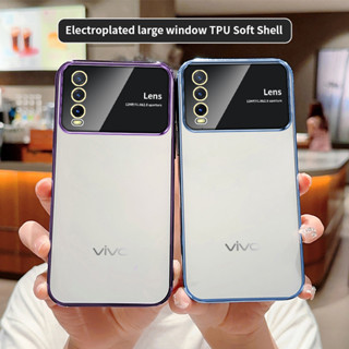 เคสโทรศัพท์ซิลิโคนใส แบบนิ่ม ป้องกันเลนส์ สําหรับ Vivo Y20 Y20i Y20s D Y12A Y12s M