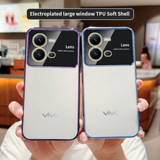 เคสโทรศัพท์มือถือ ซิลิโคนนุ่ม ใส กันรอยเลนส์กล้อง สําหรับ Vivo V25 V25E Y35 Y22s Y22 Y16 Y02s Y02A Y02 Y15A Y15s Y50 Y30 Y51 Y31 2020