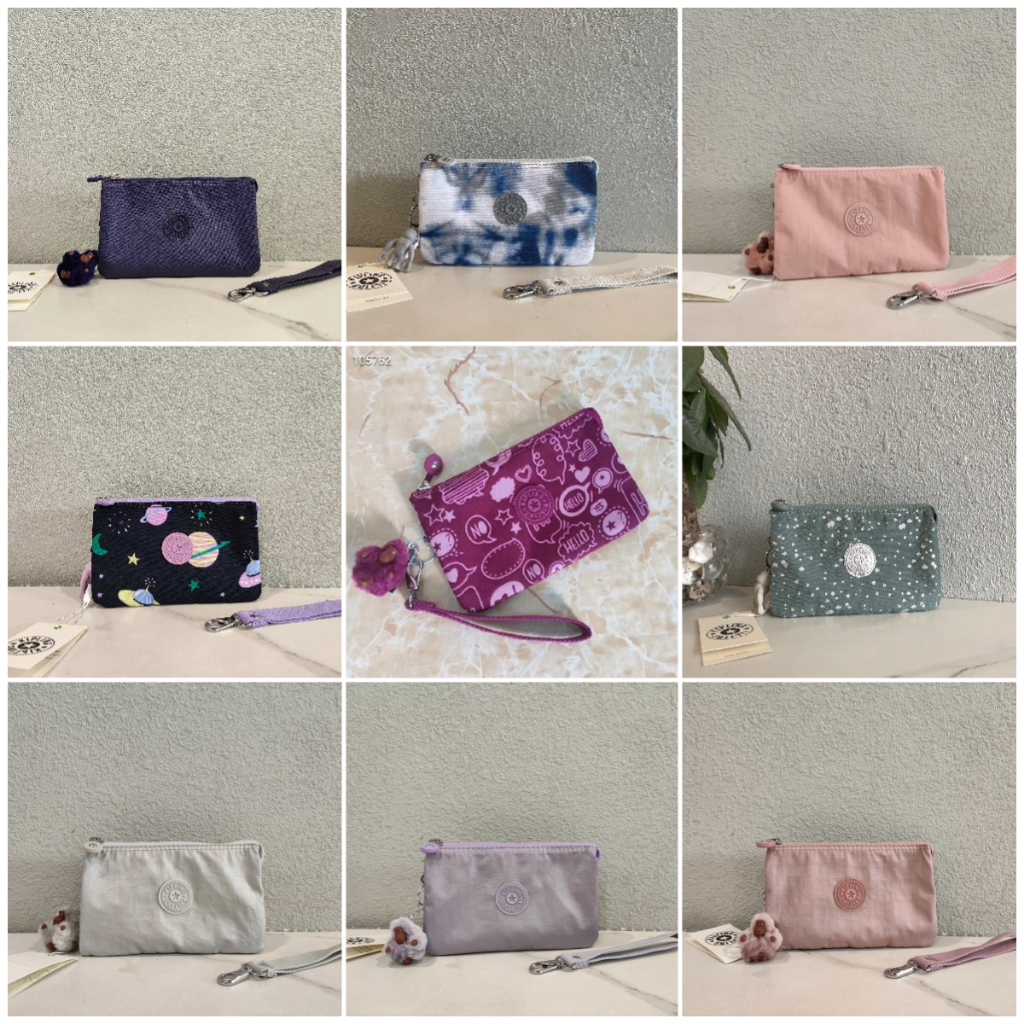 Kibling k13265 k10976 กระเป๋าถือ กระเป๋าใส่เหรียญ อเนกประสงค์ สามชั้น 18 สี