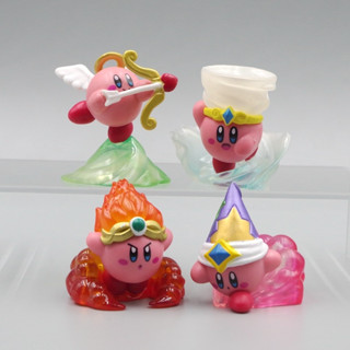 โมเดลฟิกเกอร์ PVC รูปการ์ตูนอนิเมะ Nintendo Game Star Kirby Angel Cupid Kawaii Q Version ขนาด 4-6 ซม. สําหรับตกแต่งเค้ก จํานวน 4 ชิ้น ต่อชุด