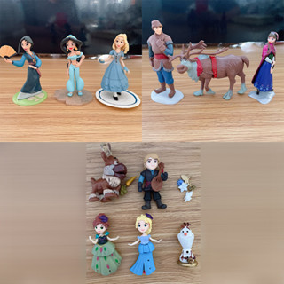 โมเดลฟิกเกอร์ Disney Frozen Princess Elsa Anna Olaf Reindeer ของเล่น ของขวัญ สําหรับตกแต่งเค้ก 6 ชิ้น ต่อชุด 3 ชิ้น ต่อชุด