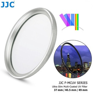 JJC Silver A + ฟิลเตอร์ UV,ตัวป้องกันเลนส์กล้องบางเฉียบฟิลเต…