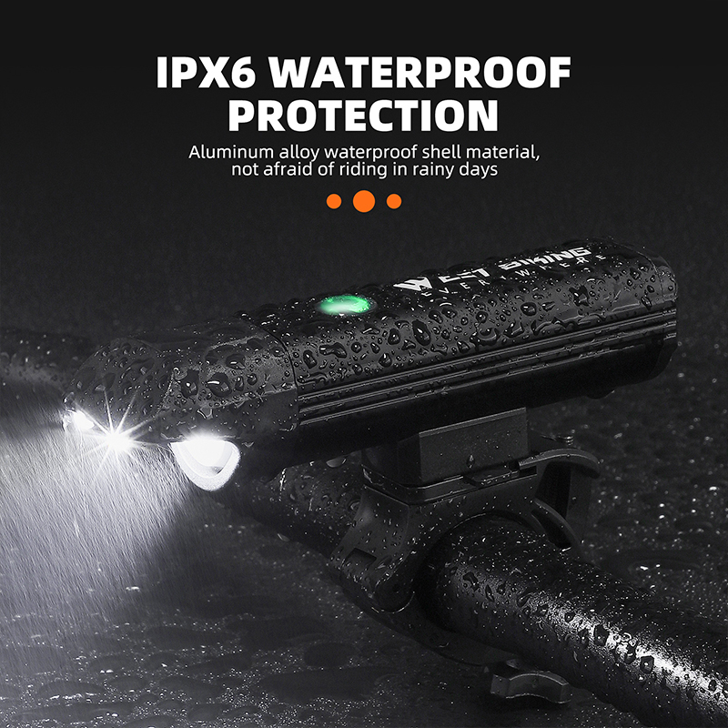 WEST BIKING จักรยาน ป้องกันแสงสะท้อน ไฟหน้าจักรยาน 1300 Lumens IPX6 กันน้ําชาร์จจักรยานด้านหน้า MTB LED รอบแสง — صورة 6
