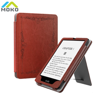 Moko เคสโทรศัพท์มือถือหนัง PU แบบพับได้ ตั้งหลับอัตโนมัติ สําหรับ Kindle Paperwhite Kindle Paperwhite Signature Edition(รุ่น 11th Gen 2021)