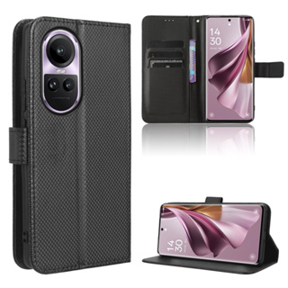 OPPO Reno10 5G เคส PU Leather Case เคสโทรศัพท์ Stand Wallet OPPO Reno 10 Pro 5G เคสมือถือ Cover