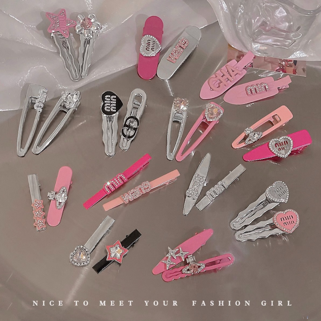 กิ๊บติดผม โลหะ ลายตัวอักษร ดาว สไตล์เกาหลี สวยหรู ของขวัญวันเกิด สําหรับนักเรียนหญิง Y2K