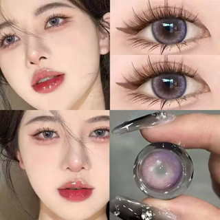 【COD&amp;grade lens】Yimeixi คอนแทคเลนส์ สีชมพู สีม่วง 14.2 มม. เกรด 0-8.00 คุณภาพสูง 1 คู่ คอนแทคเลนส์ธรรมชาตินุ่มสบาย คอนแทคเลนส์สำหรับสุภาพสตรีนักเรียน