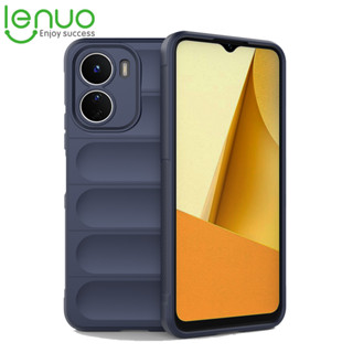 Lenuo เคสโทรศัพท์ ซิลิโคนนิ่ม กันกระแทก สีพื้น หรูหรา สําหรับ Vivo Y27 Y36 Y35+ Y16 Y55 4G 5G