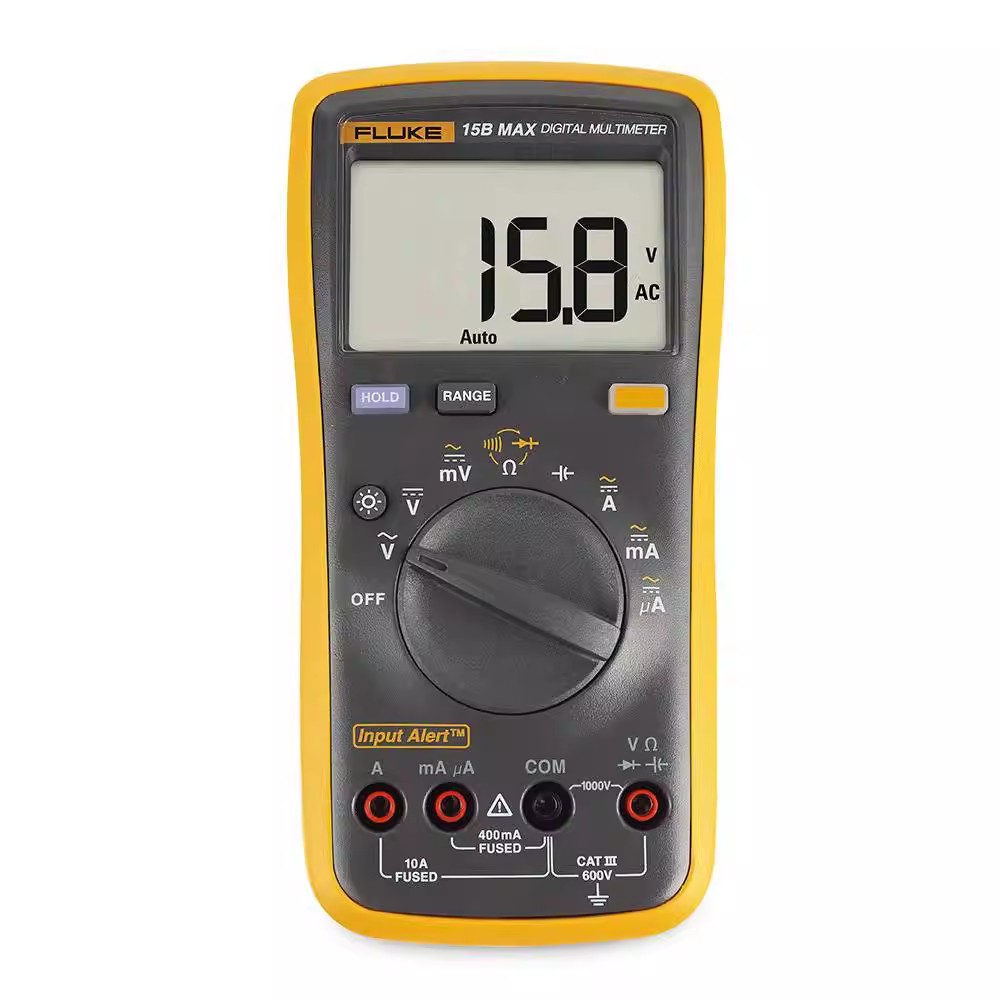 FLUKE F15B MAX 6000 นับแรงดันไฟฟ้า AC/DC,Current,Capacitance,Ohm Auto/Manual Range มัลติมิเตอร์แบบดิจิตอลเมตร