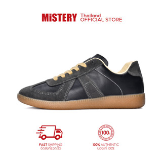 MISTERY รองเท้าผ้าใบผู้ชาย หนังฝูง รุ่น TRAIN 2 สีเบจ（MIS-852）