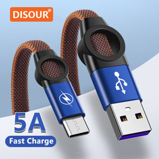 Vaorlo สายชาร์จไนล่อน 5A Type-C USB Micro IOS 1 เมตร ชาร์จไว คุณภาพสูง สําหรับส่งข้อมูล