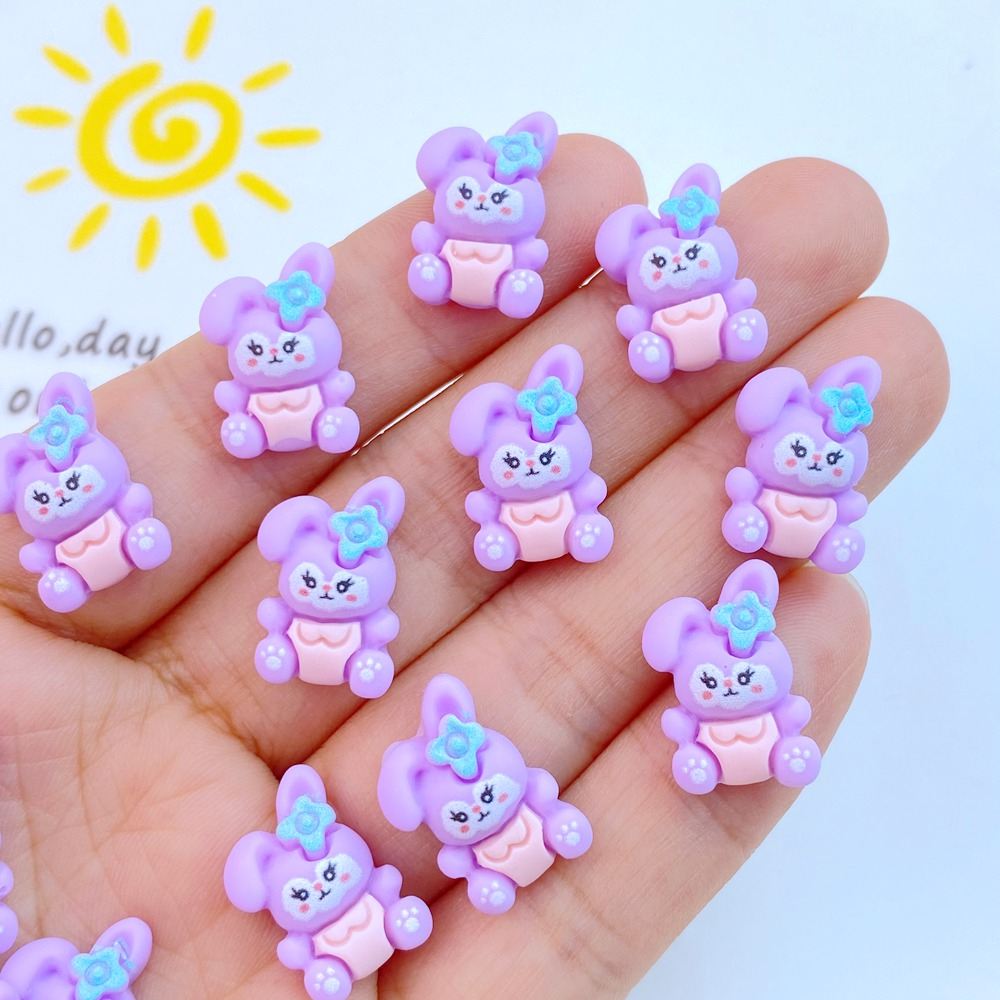ชุดเรซิ่น ทรงกลม ลายกระต่ายดิสนีย์ ขนาดเล็ก 11x16 มม. สําหรับตกแต่งเล็บ DIY 20 ชิ้น
