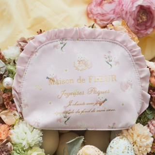 【 Maison De FLEUR 】กระเป๋าเครื่องสําอาง ผ้าเรยอน ลายเปลือกหอยน่ารัก สไตล์ญี่ปุ่น