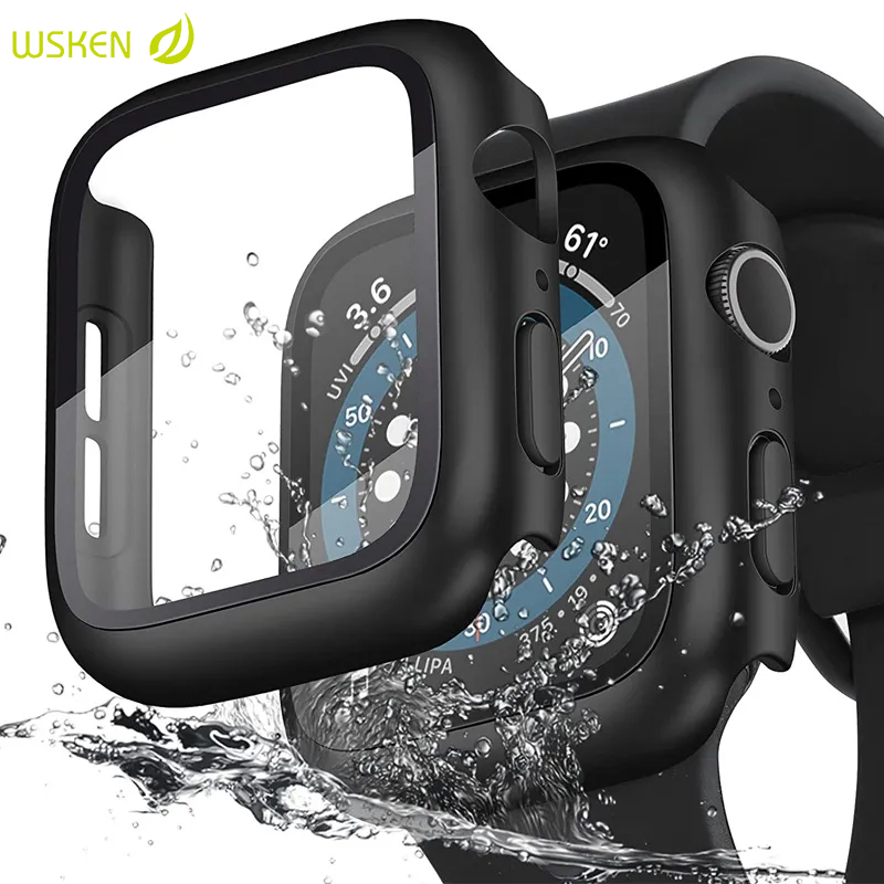 [local] ใหม่ WSKEN เคสกระจกกันรอยหน้าจอ HD แบบบางพิเศษ สําหรับ เคสกระจก สำหรับ Apple Watch 11/10/9/8/7/6/5/4/3/2/1/SE/SE2/SE3 38 มม. 40 มม. 41 มม. 42 มม. 44 มม. 45 มม. 46 มม. 49 มม. 2 แพ็ค Apple Watch glass case