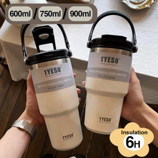 【พร้อมส่ง】Tyeso แก้วกระติกน้ําร้อน สเตนเลส ความจุขนาดใหญ่ 900 มล. สําหรับเล่นกีฬา กลางแจ้ง