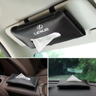 กล่องทิชชู่ ที่บังแดดรถยนต์ หนัง PU อุปกรณ์เสริม สําหรับ Lexus nx rx es nx200 rx300 ux250h ux200 es250 1 ชุด