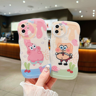 เคส Samsung A14 A13 A12 A11 A04 A04S A03 A03S A02 A02S A71 A54 A53 A52 A52S A51 A50 A50S A34 A33 A32 A31 A30 A30S A24 A23 A22 A20 A10S 4G 5G M12 M11 M02 Transparent Wave Spongebob Soft Case