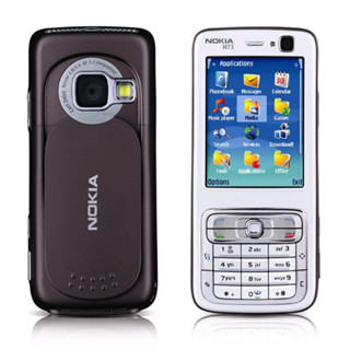 โทรศัพท์มือถือ กล้อง Nokia N73 GSM 2G บลูทูธ MP3 2.4 นิ้ว 3.2MP ซิมเดี่ยว