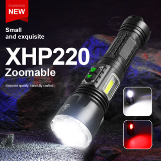 ไฟฉาย LED XHP199 18650 กันน้ํา ชาร์จไฟได้ สําหรับตั้งแคมป์