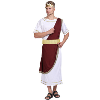 เครื่องแต่งกายคอสเพลย์ ชุดแฟนซี Deluxe Ancient Greek Roman Toga เหมาะกับเทศกาลฮาโลวีน สําหรับผู้ชาย