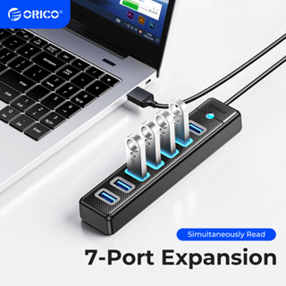 ORICO Usb Hub 7in1 5gbps อ่านการ์ด Led ไฟฟ้า Hard Drive (PW7U)