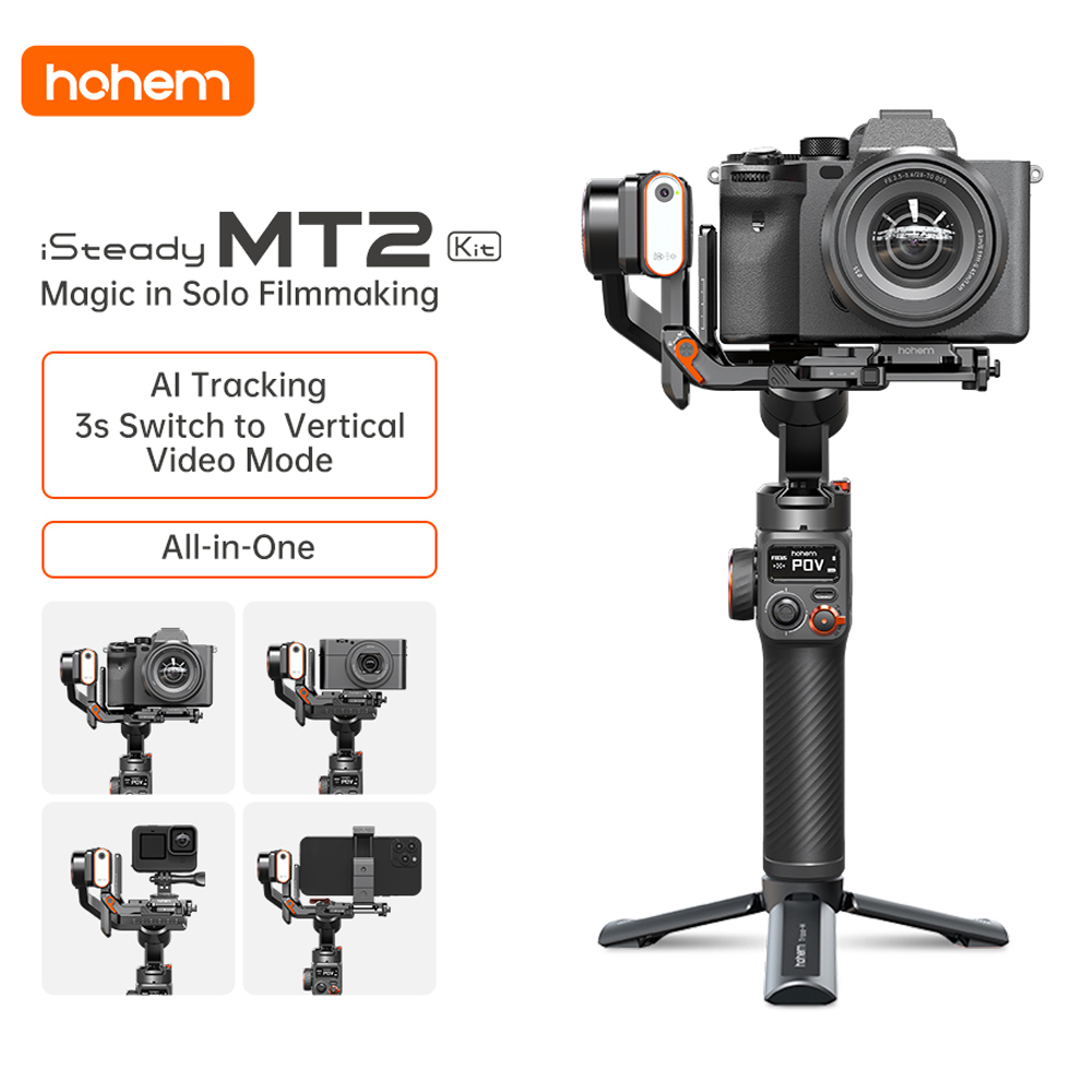 Hohem iSteady MT2 ชุดกิมบอล 3 แกน สําหรับสมาร์ทโฟน กล้องไร้กระจก รับน้ําหนัก 1.2 กก.