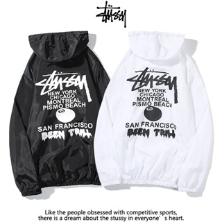 STUSSY เสื้อแจ็กเก็ต ป้องกันรังสียูวี ป้องกันแสงแดด แบบบาง ระบายอากาศได้ดี สําหรับผู้ชาย และผู้หญิง