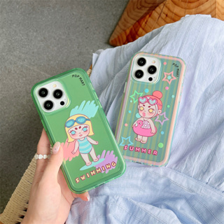 เคสโทรศัพท์มือถือ TPU ลายการ์ตูนผู้หญิง สําหรับ iPhone 14 Promax 13 Pro max 12