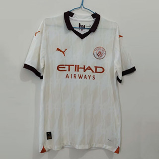 【Fans Issue Kit 】เสื้อกีฬาแขนสั้น ลายทีมชาติฟุตบอล Man City Away 2023/24 ไซซ์ S-4XL|พร้อมส่ง