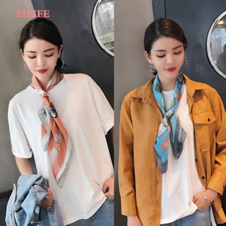 SILIFE All Match Solid Color 70cm*70cm 1PC Small Scarf Female