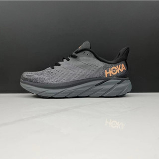 Hoka ONE ONE Clifton 8 รองเท้าผ้าใบ รองเท้าวิ่ง สีดํา สําหรับผู้ชาย และผู้หญิง